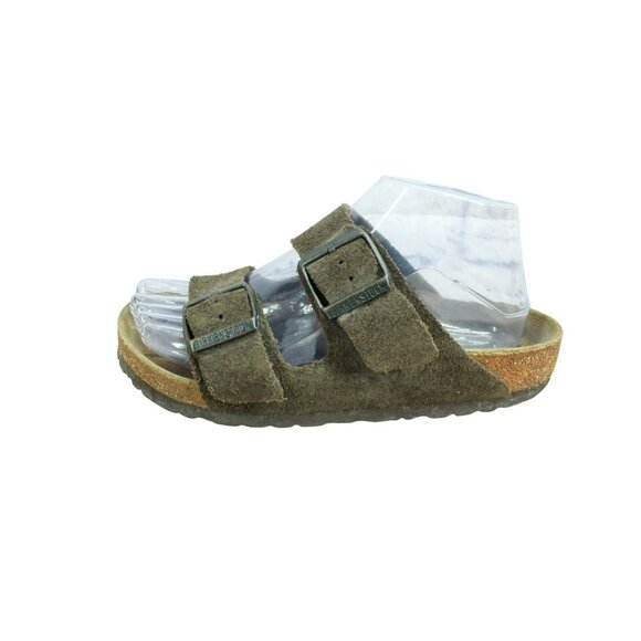 Birkenstock Shoes - Birkenstock Arizona Brown Suede Soft Footbed  Slip-on Sandals Size 6